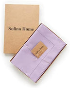 Solino Home Cotton Linen Napkins Lavender Hemstitch, 20 x 20 in, Set of 4 - Image 3