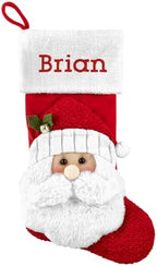 Let's Make Memories Personalized Christmas Stocking - Christmas Decor - Plush Stockings for Family and Kids with Embroidered Names - Santa by LetsMakeMemories