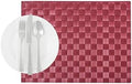 Restaurantware Rectangle Red Woven Placemat, 16 x 12 in, 6 Pack by Restaurantware