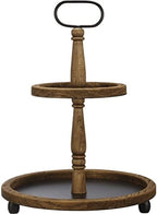 Primitives by Kathy Tiered Serving Tray - Two Tiered Round Dark - Image 2