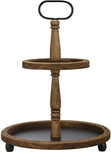 Primitives by Kathy Tiered Serving Tray - Two Tiered Round Dark - Image 2