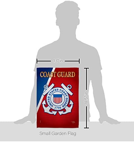Coast Guard Garden Flag - Set with Stand Armed Forces USCG Semper Paratus United State American Military Veteran Retire Official - House Banner Small Yard Gift Double-Sided Made in USA 13 X 18.5 - Image 2