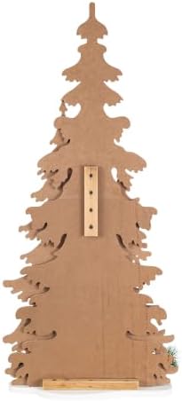 Glitzhome 35.5"H Wooden Christmas Tree Porch Sign,Standing Porch Decor with Reindeer and Pinecone,Merry Christmas Welcome Sign for Holiday Front Porch Outdoor Decorations - Image 7