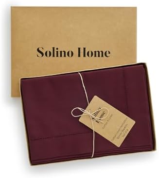 Solino Home Cotton Linen Cloth Dinner Napkins Wine, 20 x 20 in, Set of 4 - Image 4