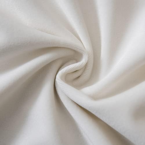JUSPURBET 28x28 Euro Velvet Throw Pillow Covers Set of 2,Cream White - Image 6