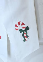 Christmas Wreath Sash, Monogram Wreath Sash, Festive Decor, Front Door Decor, Custom Monogram Door Decor (Candy Cane) - Image 2