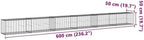 vidaXL Gabion Basket with Cover - Galvanized Iron - 236.2" x 19.7" - Image 3