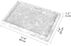 Marble Bathroom Vanity Tray, Carrara White, 12"x 8" x1.2" - Image 2