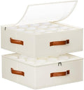 Foyego Cup and Mug Storage Box, Beige, 2 Pack by Foyego