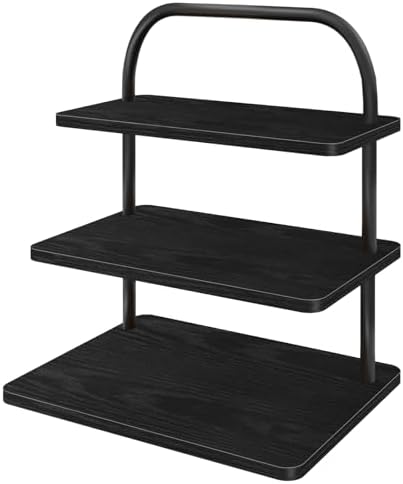 Cupcake Stand, 3 Tier Halloween Cupcake Stand for 50 Cupcakes Rustic Cupcake Display Stand Large Wood Dessert Table Display Set Cupcake Tower Tiered Tray Stand for Wedding Birthday Party by OugeWood