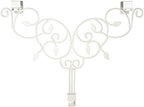 Front Door Wreath Hanger, Adjustable Hook Length Ivy Design, White - Image 2