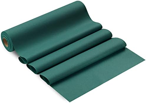 Disposable Table Runner for Christmas, Dining Table, 16" 20-Pack Linen-Like Green Paper Table Runners for Party, Wedding Or Event - Image 7