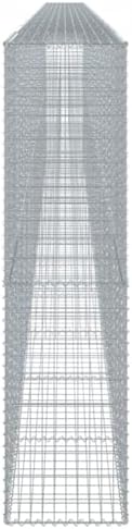 vidaXL Gabion Basket with Cover 472.4"x19.7"x78.7" Galvanized Iron - Image 6