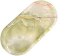 Natural Marble Decorative Tray, 9.8”x4.4”, Light Green by Unknown