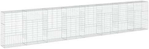 vidaXL Gabion Basket with Cover 315"x19.7"x59.1" Galvanized Iron by vidaXL