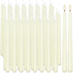 WPONSZU 50 Pack Ivory Taper Candles, 7-8 Hours Burn Time, Unscented, Smokeless and Dripless, 4/5 x 10 Inch for Christmas,Household,Dinner,Wedding,Valentine's Day,Party and Home Décor Candlesticks - Image 2