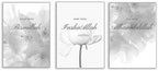 Set of 3 Islamic Floral Calligraphy Black White Canvas Painting Print Flower Wall Art Muslim Poster Decorative Pictures Living Room Decor No frame by Unknown