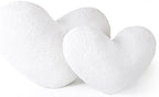 AELS Heart Shaped Pillow, Set of 2, Heart Decorative Throw Pillows, Boucle Love Cute Pillows 20 & 16 Inches, Valentines Day Decorations, Wedding Decor, Living Room Bedroom Nursery Decor, White - Image 2