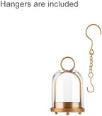7.5" High Versatile Modern Metal Hurricane Lantern with Handmade Sturdy Glass Dome in Vintage Brass for 2" Pillar Candle & Plants, Industrial, Farmhouse, Shabby Chic (Brass, 4" x7.5 for 2" Pillar) - Image 3