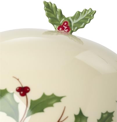 Lenox Holiday Small Porcelain Christmas Covered Serving Dish - Image 3