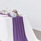 Pufogu 10 Pack 10Ft Purple Chiffon Table Runner Sheer 29x120 Inch - Image 6