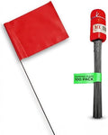 Red Marking Flags 100 Pack - 4x5x15 Inch Red Flags for Yard - Markers For Lawn, Irrigation, Landscaping, Survey & Sprinkler Head Marking by ACESupply