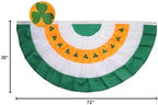 FRF FLAG Irish Flag Bunting 3x6 FT, Outdoor Heavy Duty Ireland Bunting Flags, 210D Nylon St. Patrick's Day Decorations, Embroidered Shamrock Irish Pleated Fans Flags - Image 6