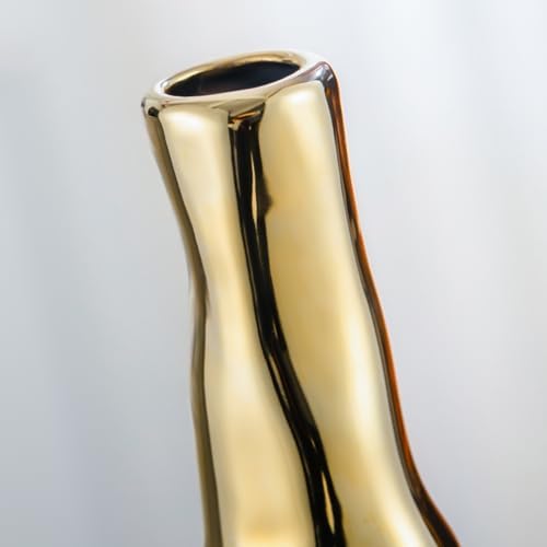 Yundu Gold with Black Vase Set of 2 - Image 5