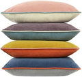 Velvet Throw Pillow Covers 22x22 Inch Set of 4 Decorative Velour Pillowcases Double-Colored Cushion Covers for Sofa Couch,Warm-Edge by Btyrle