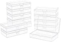 LJY 12 Clear Plastic Boxes, 5.3 x 3.1 x 1.2 in for Office Supplies by LJY