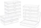 LJY 12 Clear Plastic Boxes, 5.3 x 3.1 x 1.2 in for Office Supplies by LJY