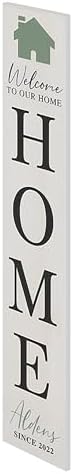 Personalized Welcome Sign for Front Door, Custom Welcome Sign for Porch Outdoor Welcome Home Decorations, 48"x8" PVC Sign (Design 9) - Image 3