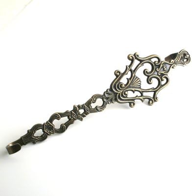 Bronze 17"H Vintage Victorian Wreath Holder Reproduction. - Set of 2 by Liards
