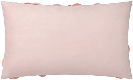 KINGROSE Handmade 3D Flower Soft Home Decorative Throw Pillow Case Rectangle Cushion Cover for Bed Living Room Sofa 12 x 20 Inches Solid Suede Pink - Image 2