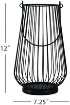 LUGBAR Black Metal Wire Candleholder Lantern, Medium, 12 Inch - Image 4