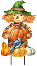 Briarwood Lane Fall Metal Art x Smiling Scarecrow for Fall Metal Art by BriarwoodLane