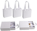 40 pcs paper boxes 9 x 9×3.5 cm white luxury gift storage, jewelry gift storage box for earrings necklaces bracelets rings by PUPPYSEW