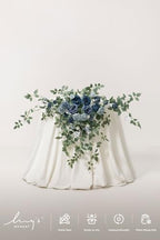 Ling's moment 2 Pack Dusty Blue Floral Garland Wedding Arch Flowers - Image 2