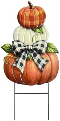Briarwood Lane Fall Metal Art 32x17 Harvest Pumpkin Stack by BriarwoodLane