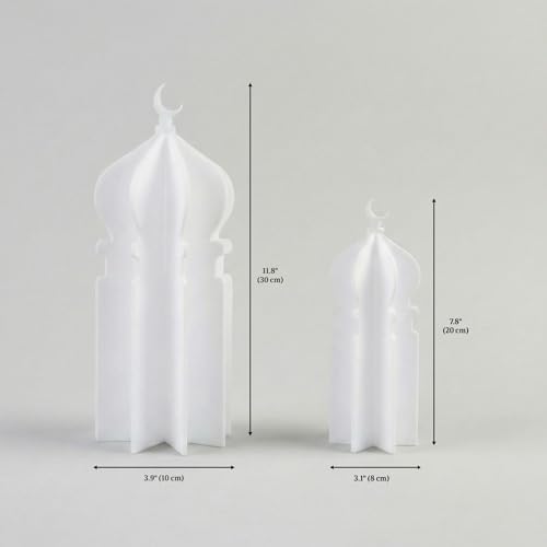 iwa concept Islamic Minaret Table Decor Statue, 3D Acrylic Mosque Sculpture, Modern Minimalist Interlocking Statue for Ramadan, Eid and Muslim Home - Image 4
