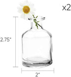 CHIVE ‘Loft’ Small Mini Flower Vases - Clear Glass Bud Vases, Set of 10 - Cute Vintage Rustic Centerpieces for Wedding, Events & Home - Premium Quality, Designed to Last - Image 5