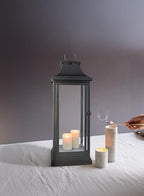 Serene Spaces Living 25" Tall Black Decorative Hurricane Lantern with Clear Glass Panels - Indoor Lantern and Outdoor Lantern for Porch, Events, Parties, & Table Top Decor - Extra Large Lantern - Image 2