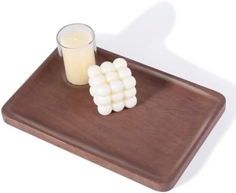 Karibiber Marble Vanity Tray, 11.8in Sandstone Bathroom Kitchen Tray for Countertop, Decorative Dresser Organizer, Perfume Storage, Jewelry Holder, Brown Stone Gift for Man by Karibiber