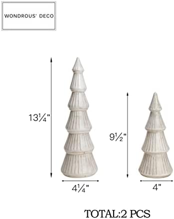WONDROUS' DECO Wooden Christmas Tree Figurine Decor for Table Centerpieces - Image 6