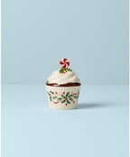 Lenox Holiday Bakeshop Cupcake Christmas Candy Jar with Lid - Image 3