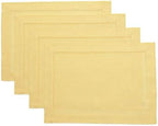 Solino Home 100% Pure Linen Woven Placemats Yellow, 14 x 19 in, Set of 4 by SolinoHome
