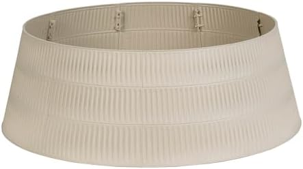 HarcoHome Christmas Tree Collar, 28.4" D Round Base Cover, Mixed Natural Grain Fiber Plastic Ring, Tree Skirt for Christmas Decorations (Wheat) by HarcoHome