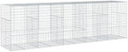 vidaXL Gabion Basket with Cover 196.9"x39.4"x59.1" Galvanized Iron - Image 7