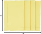 Solino Home Cotton Linen Placemats Yellow Hemstitch, 14 x 19 in, Set of 4 - Image 5