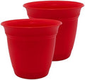 The HC Companies Eclipse Round Planter Pot, 16 Inch, Red, 2-Pack by TheHCCompanies
